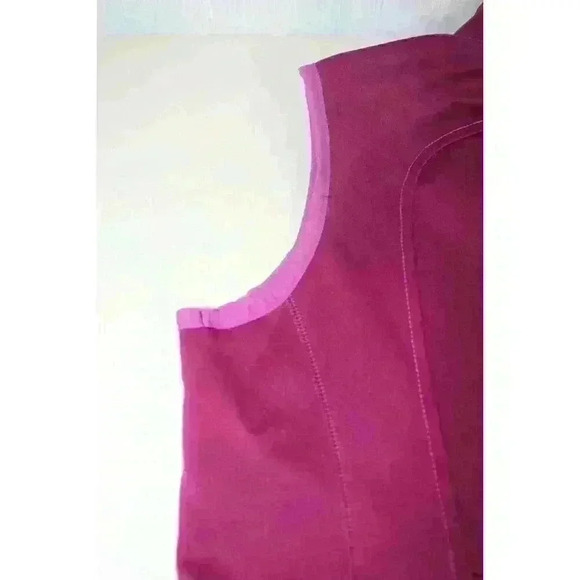 Athleta Athletic Fitted Tailored Vest Full Zip Magenta 4 Pockets Women's Size S - Picture 11 of 16